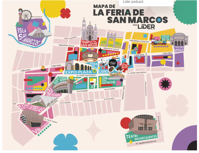 Mapa de la Feria Nacional de San Marcos